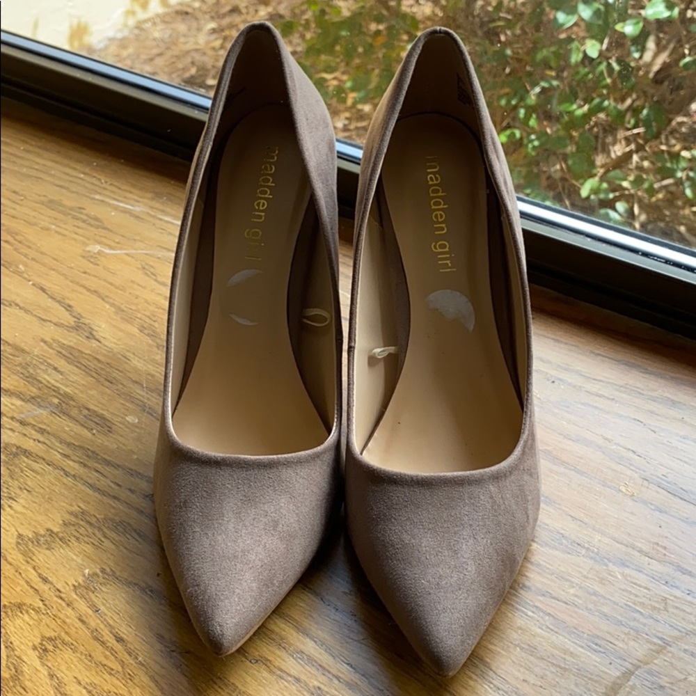 Suede high heels